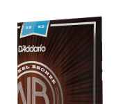 D'Addario NB1253 12-53 Light, Nickel Bronze Acoustic Guitar Strings